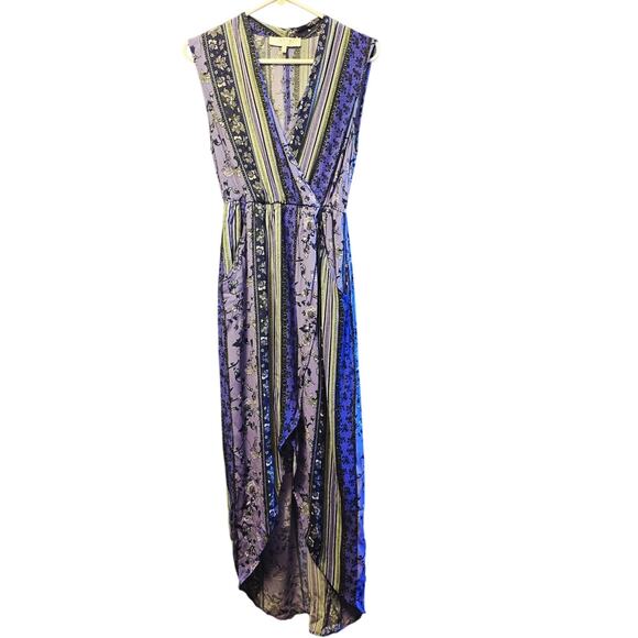 ASTR The Label Floral Patchwork Split Front Dress - Picture 1 of 6